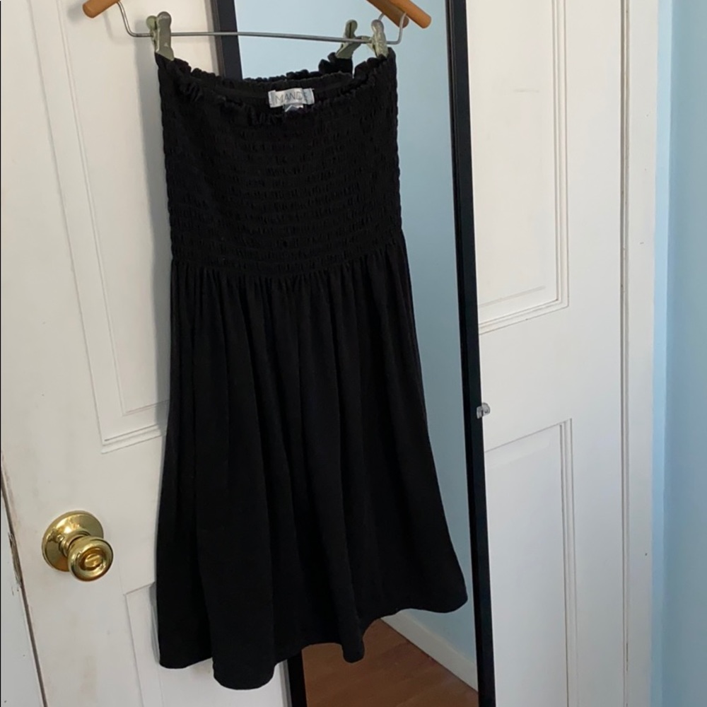 Mandee black strapless dress